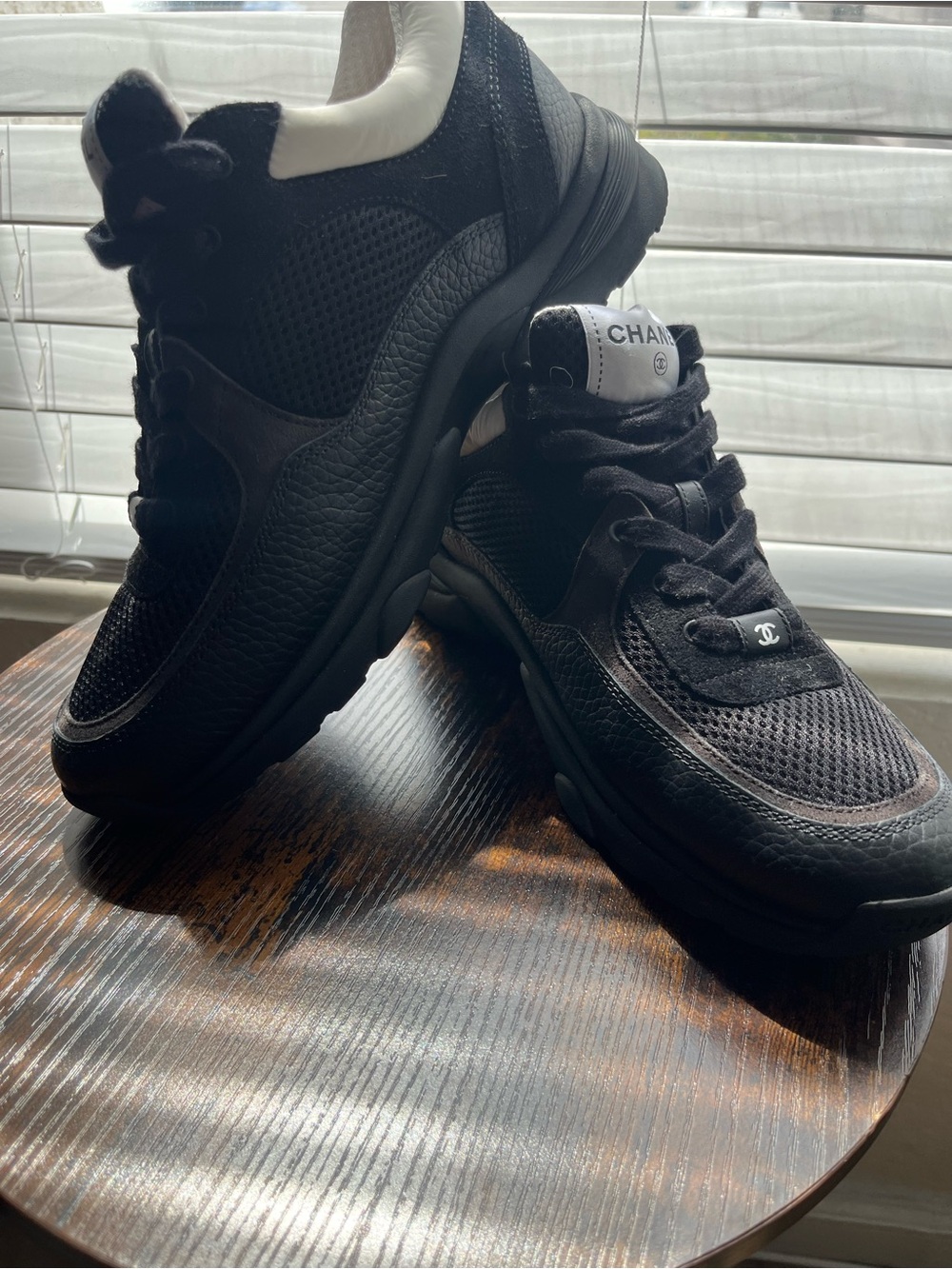 CHANEL Black & White Men’s Chunky Runner Sneakers